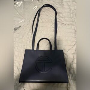 Medium Telfar Navy Blue Tote Bag